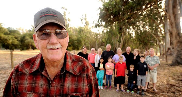 Jerry Watson and his family at Pioneer Park in Santa Maria