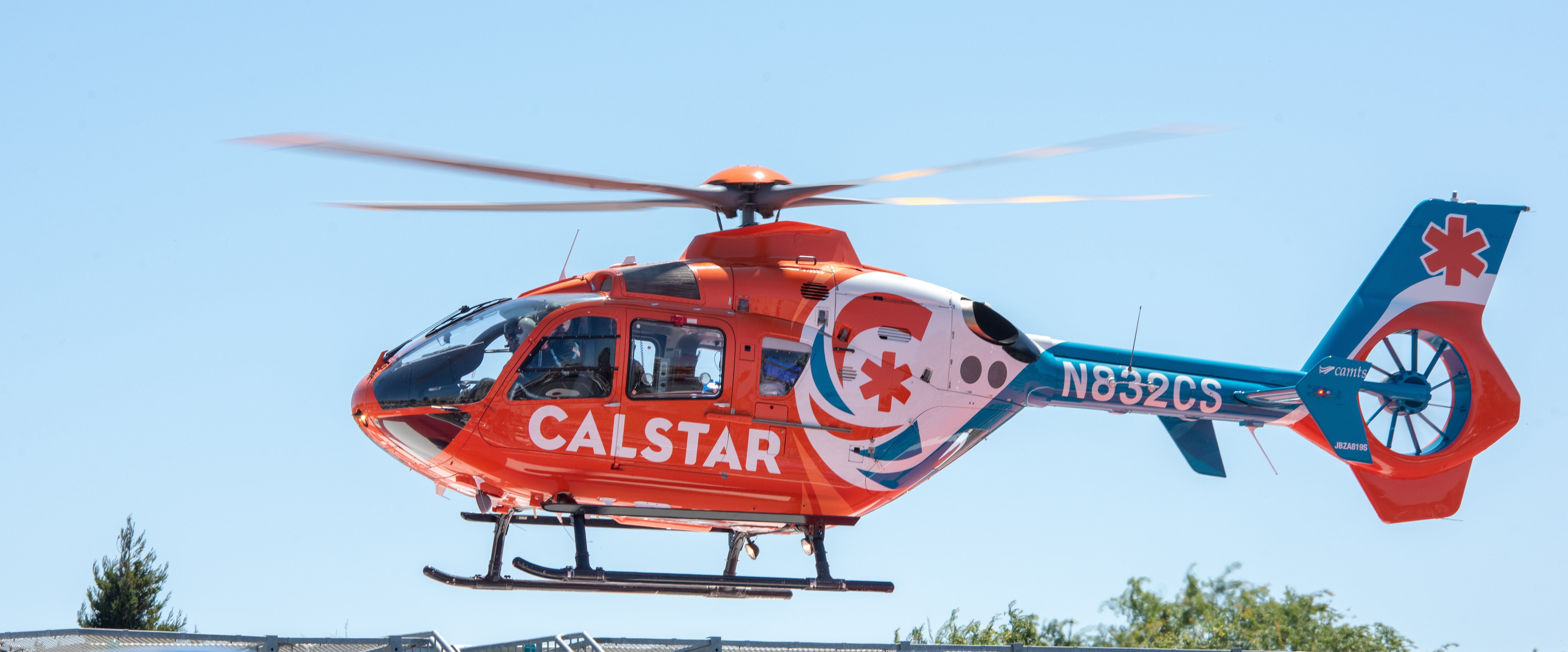 Marian helipad with helicopter