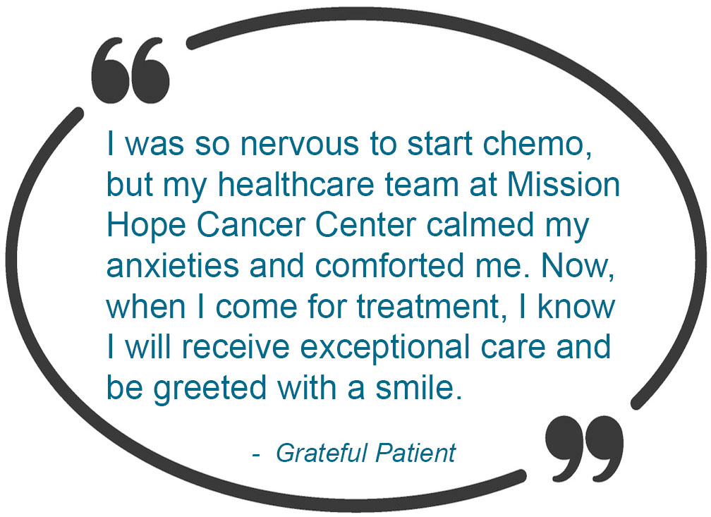 Quote from a grateful patient.