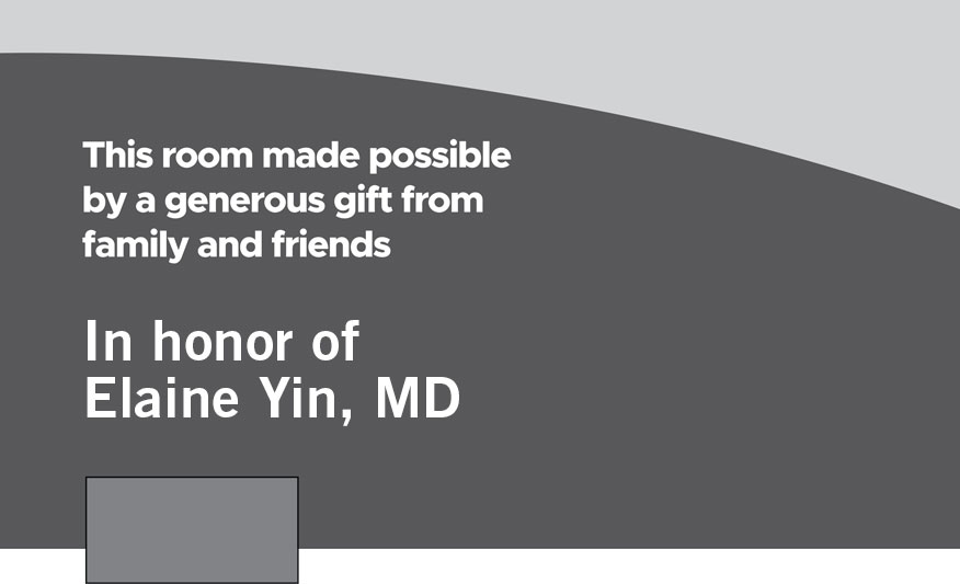 Sample Donor Plaque honoring Dr. Yin