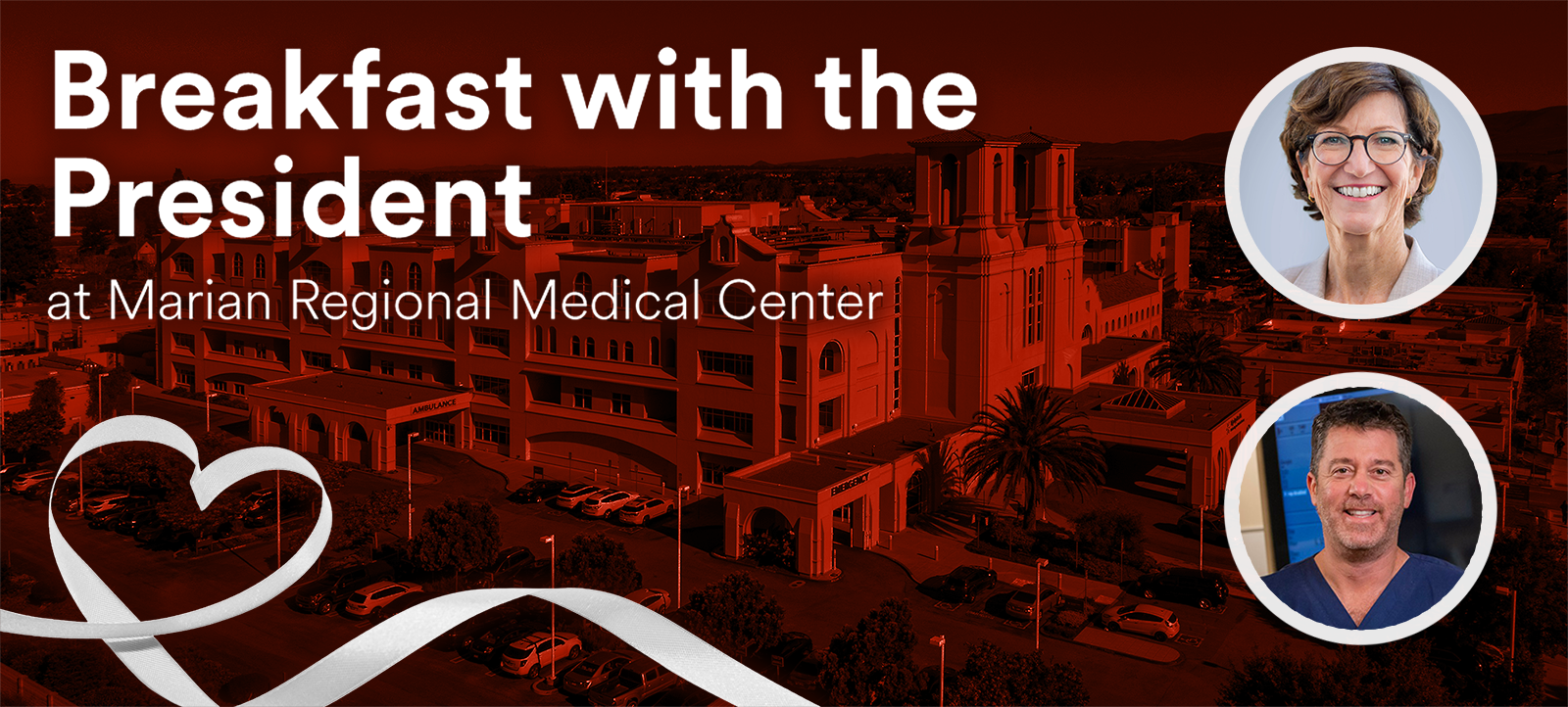 Breakfast with the President banner with headshots Breakfast with the President banner with headshots