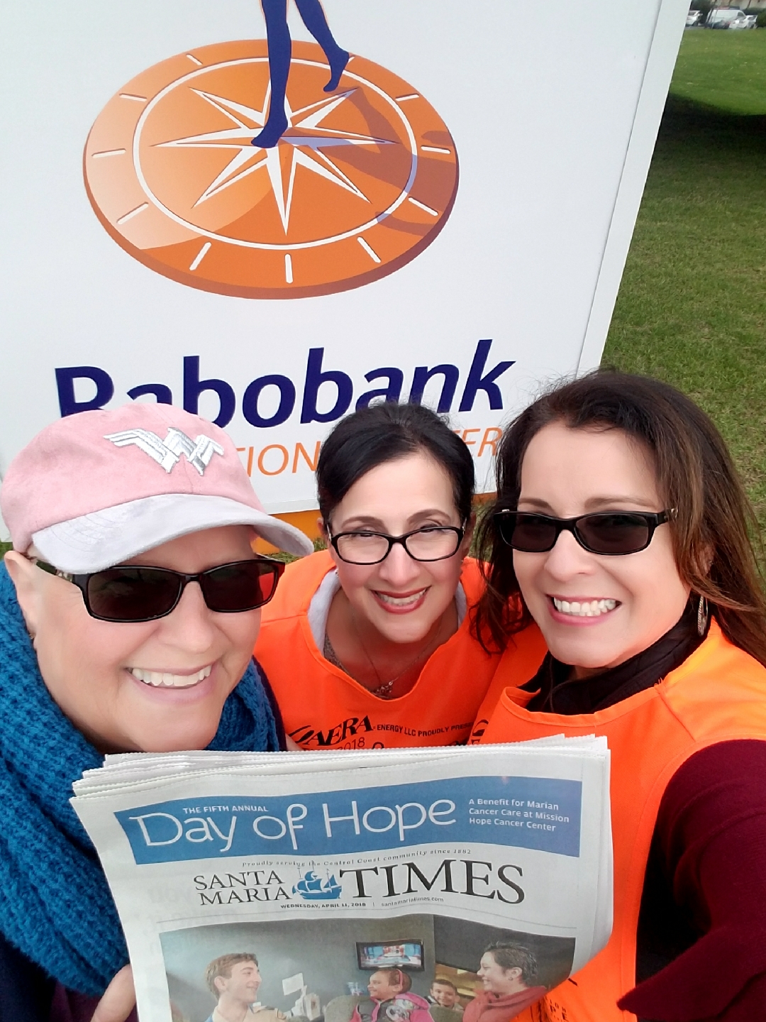 Janna Douma holding Day of Hope newspaper