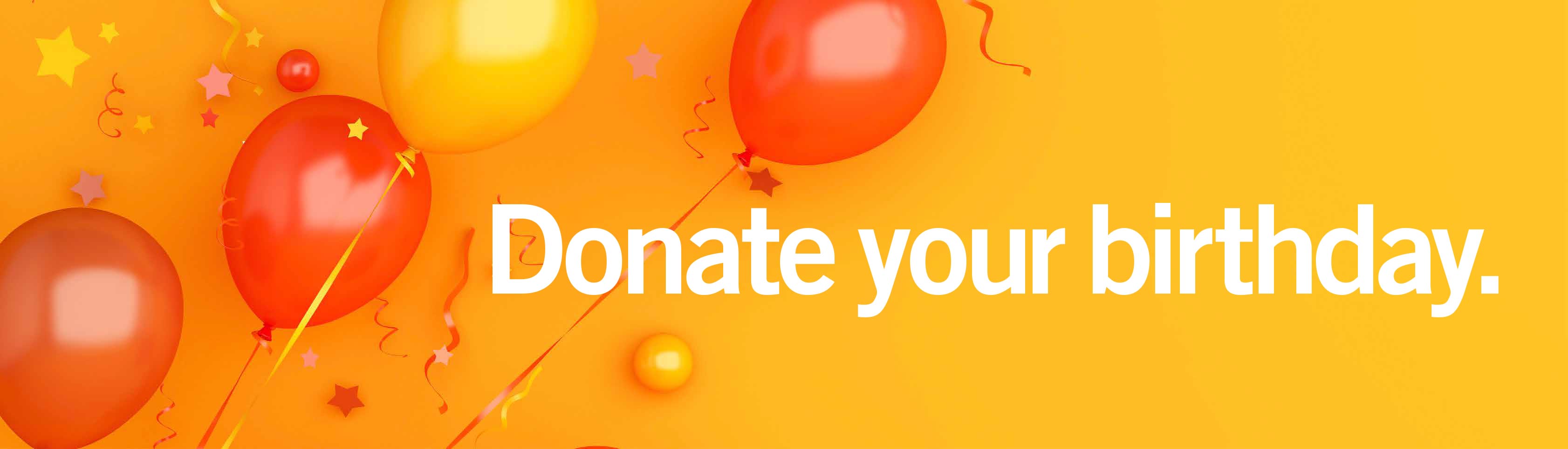 Donate your birthday banner