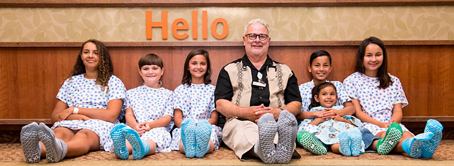 Doctor with pediatric patients